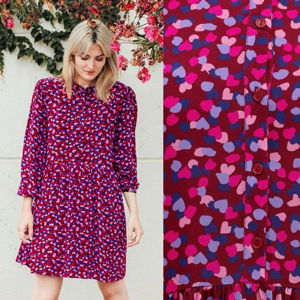 NWT Sugar Hill Mod Cloth Danica Smock Dress Confetti Mini Dress Flowy Size 6
